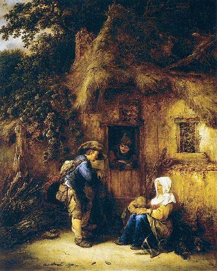 Isaac van Ostade Traveller at a Cottage Door Norge oil painting art